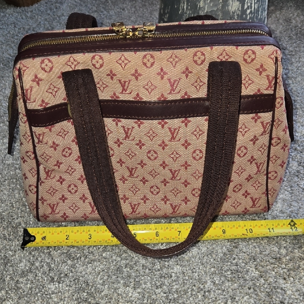 Louis Vuitton Burgandy and Red Monogram Shoulder Bag - Picture 13 of 15